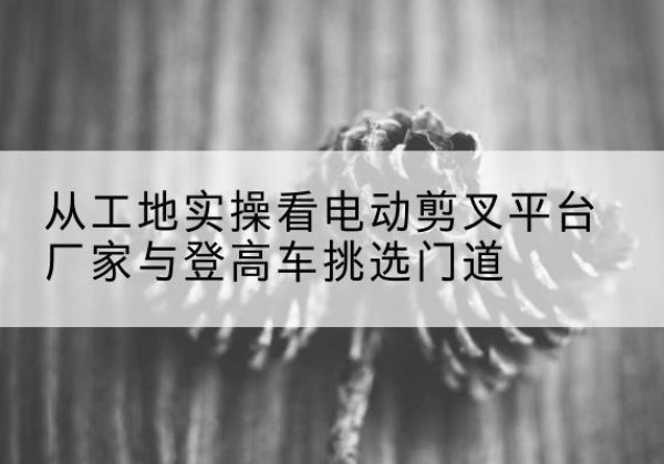 盐亭电动剪叉升降平台厂家-从工地实操看电动剪叉平台厂家与登高车挑选门道